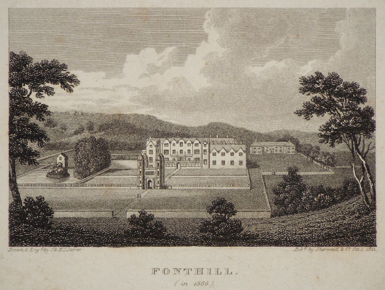 Print - Fonthill Abbey (in 1566) - Storer